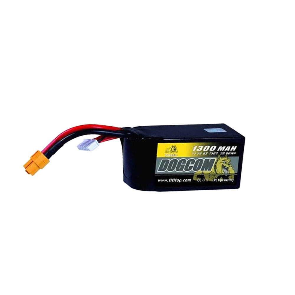 DOGCOM 22.2V 6S 1300mAh 150C LiPo Battery - XT60