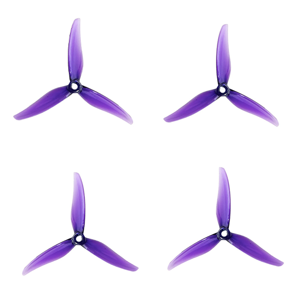Gemfan Fury 5131.0 Tri-Blade 5" Prop 4 Pack - Clear Gray