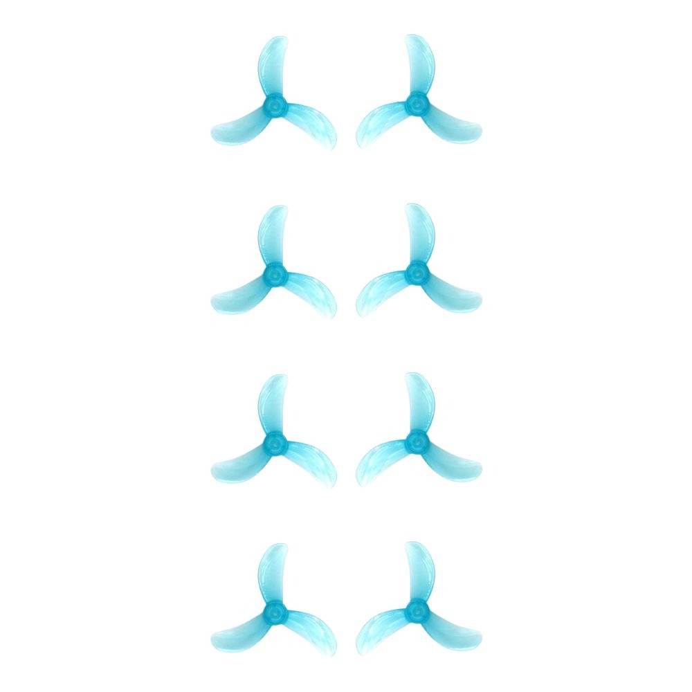 Gemfan 40mm 1608 3-Blade Propeller (Set of 8) - 1.2mm - Clear Blue