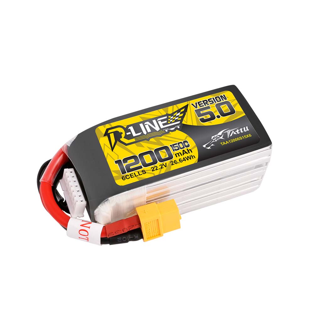 Tattu Tattu R-Line 1200mAh 1400mAh 6S Lipo Battery 150C XT60 Plug RC Power for 5-inch Aircraft FPV Racing Multirotor Quadcopter Frame