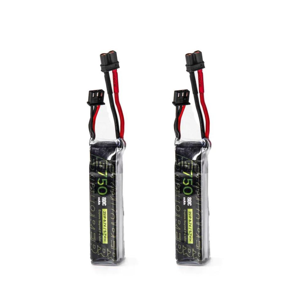 Flywoo Explorer 750mAh HV 2S1P 80C LiPo Battery (2Pcs) - XT30