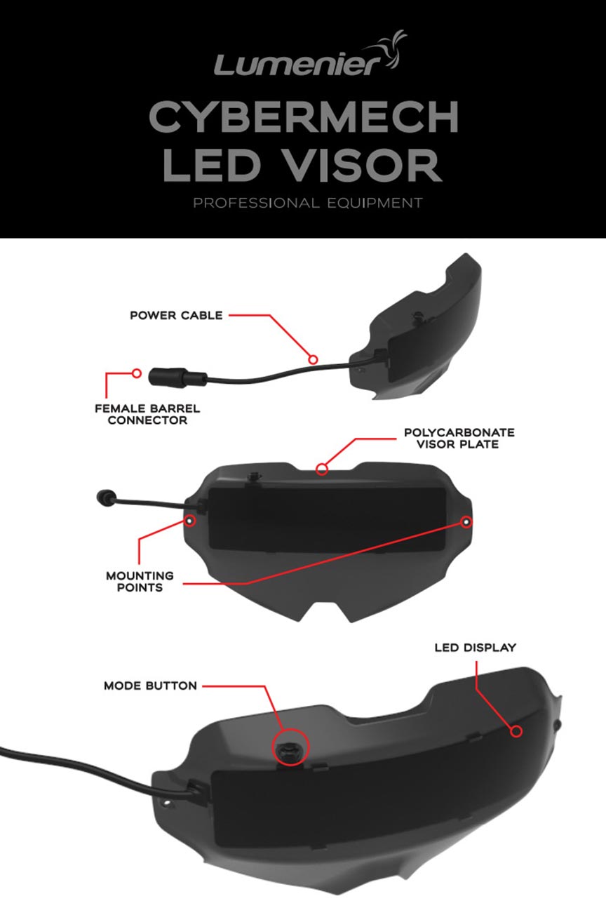 CyberMech LED Visor Info