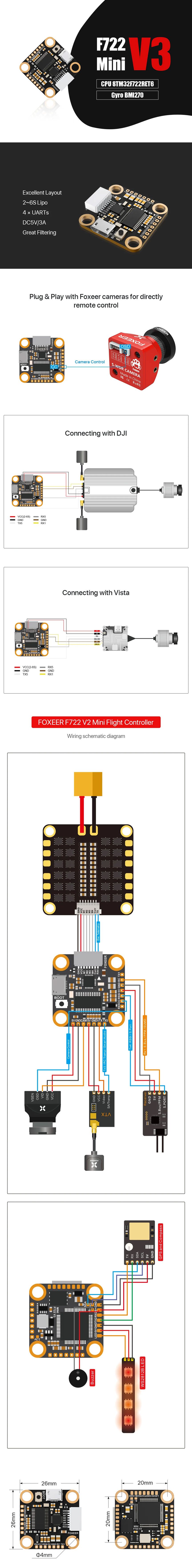 Foxeer Mini F722 V3 Flight Controller