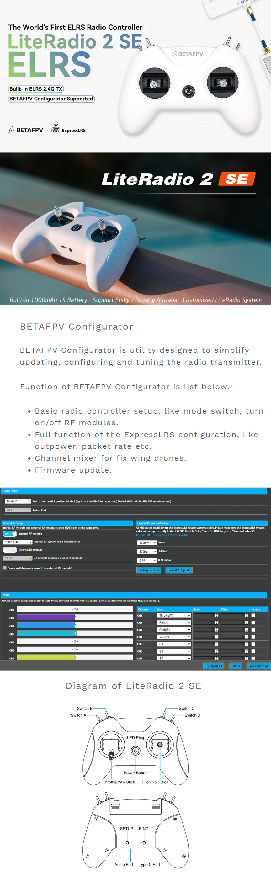 BetaFPV LiteRadio 2 SE ELRS