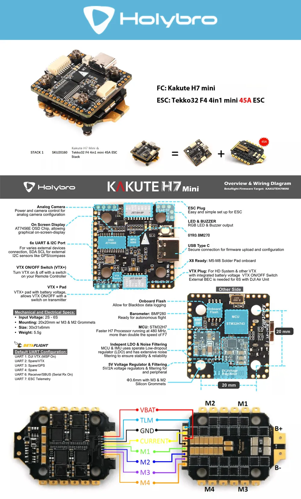 Holybro Kakute H7 Mini Stack