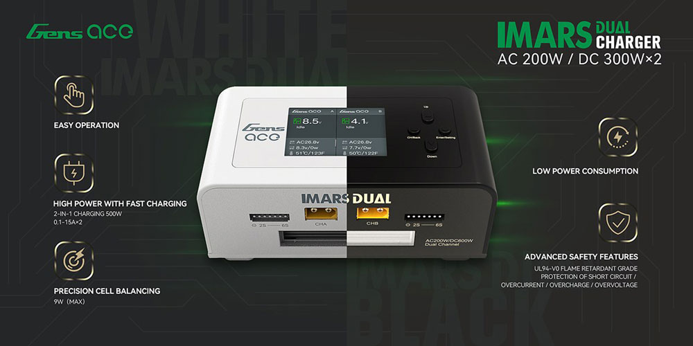 Gens Ace Imars Dual Channel 200W Balance Battery Charger