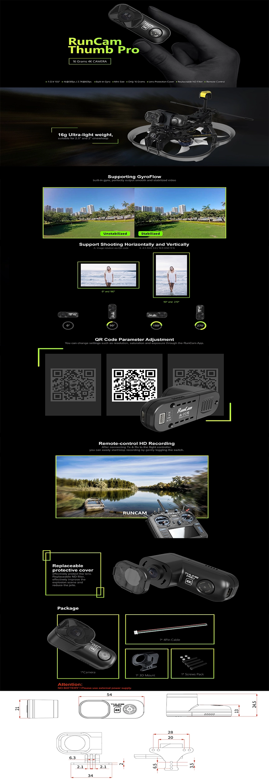 RunCam Thumb Pro FOV