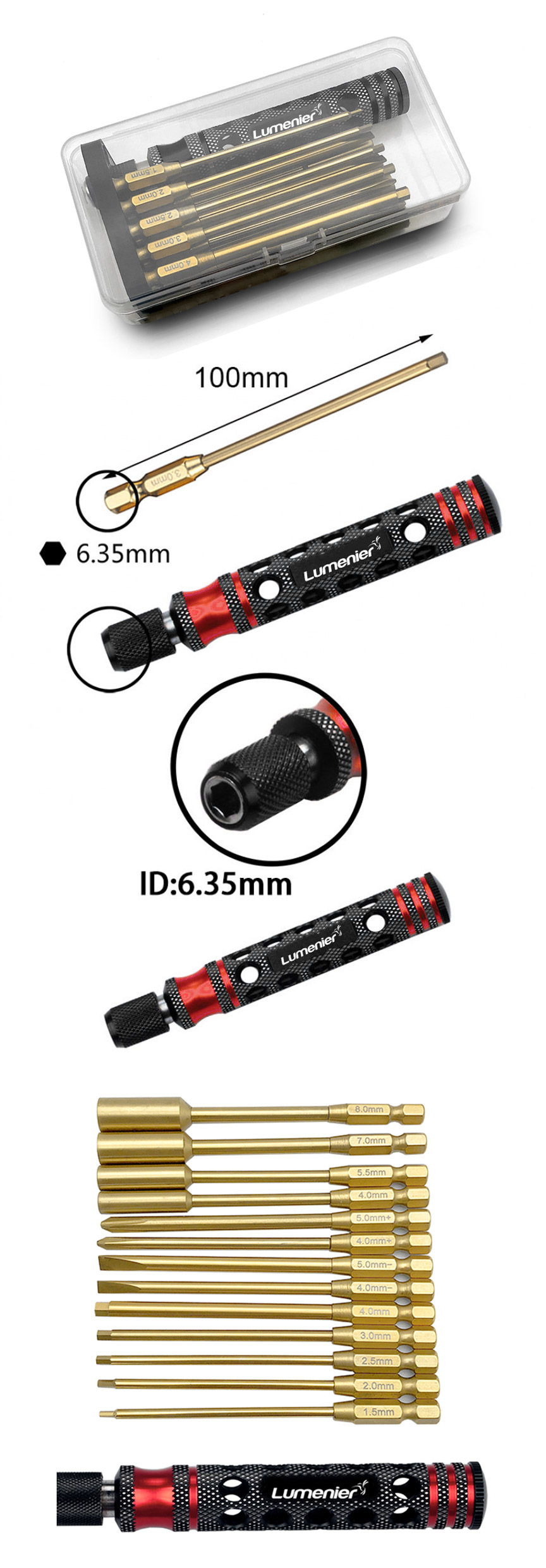 Lumenier 14-in-1 FPV Hex Screwdriver Kit