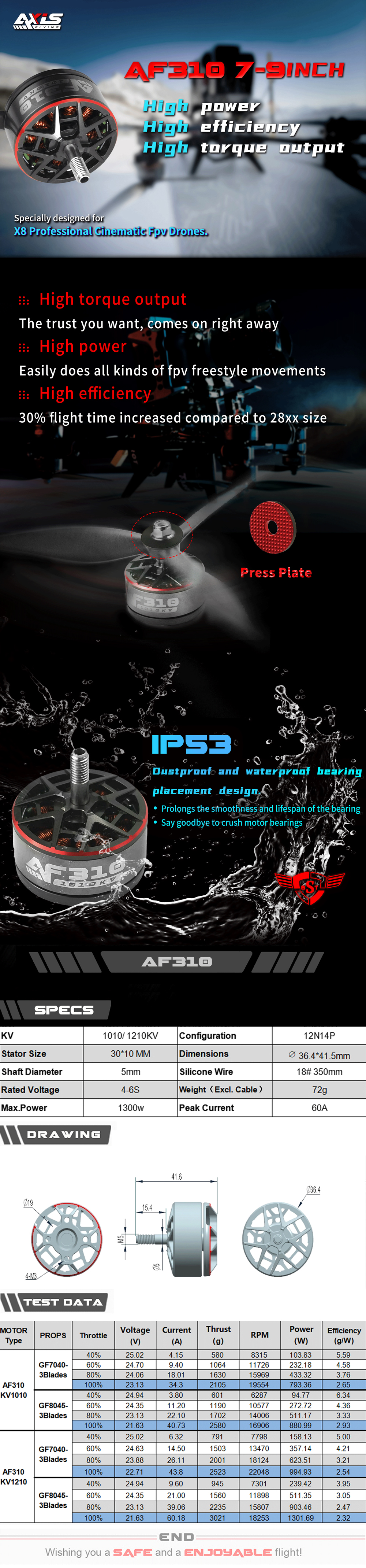 Axisflying AF 3010 Cinematic Motor
