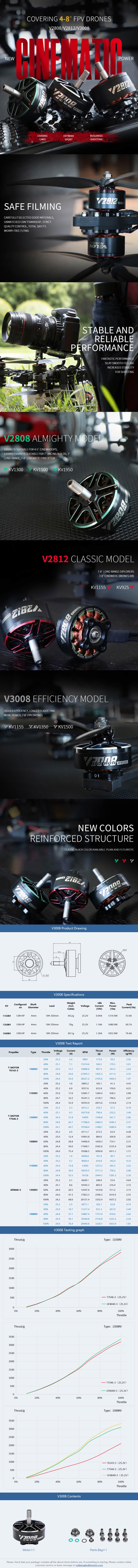 T-Motor Velox V3008 Cinematic Motor