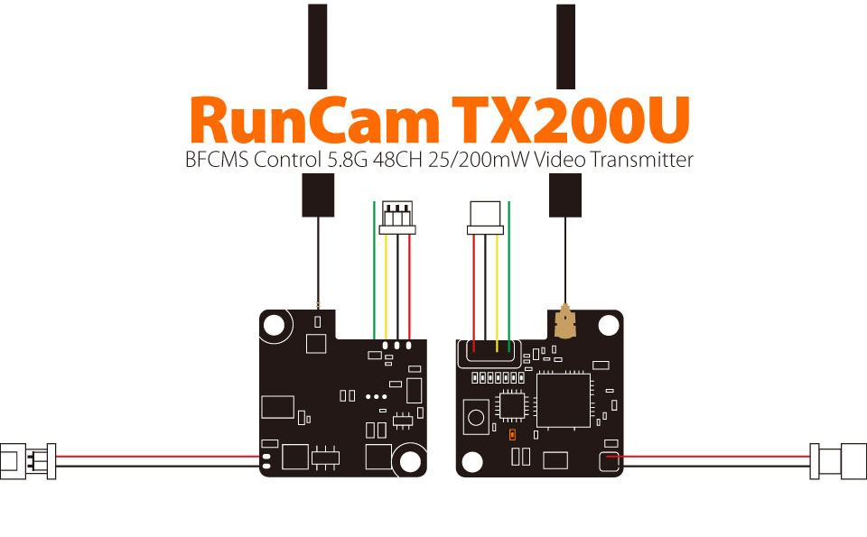 RunCam TX200U Video Transmitter with BFCMS Control - TheDroneRacingShop™